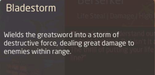  Berserker Bladestorm 
</p><p>The post <a href=