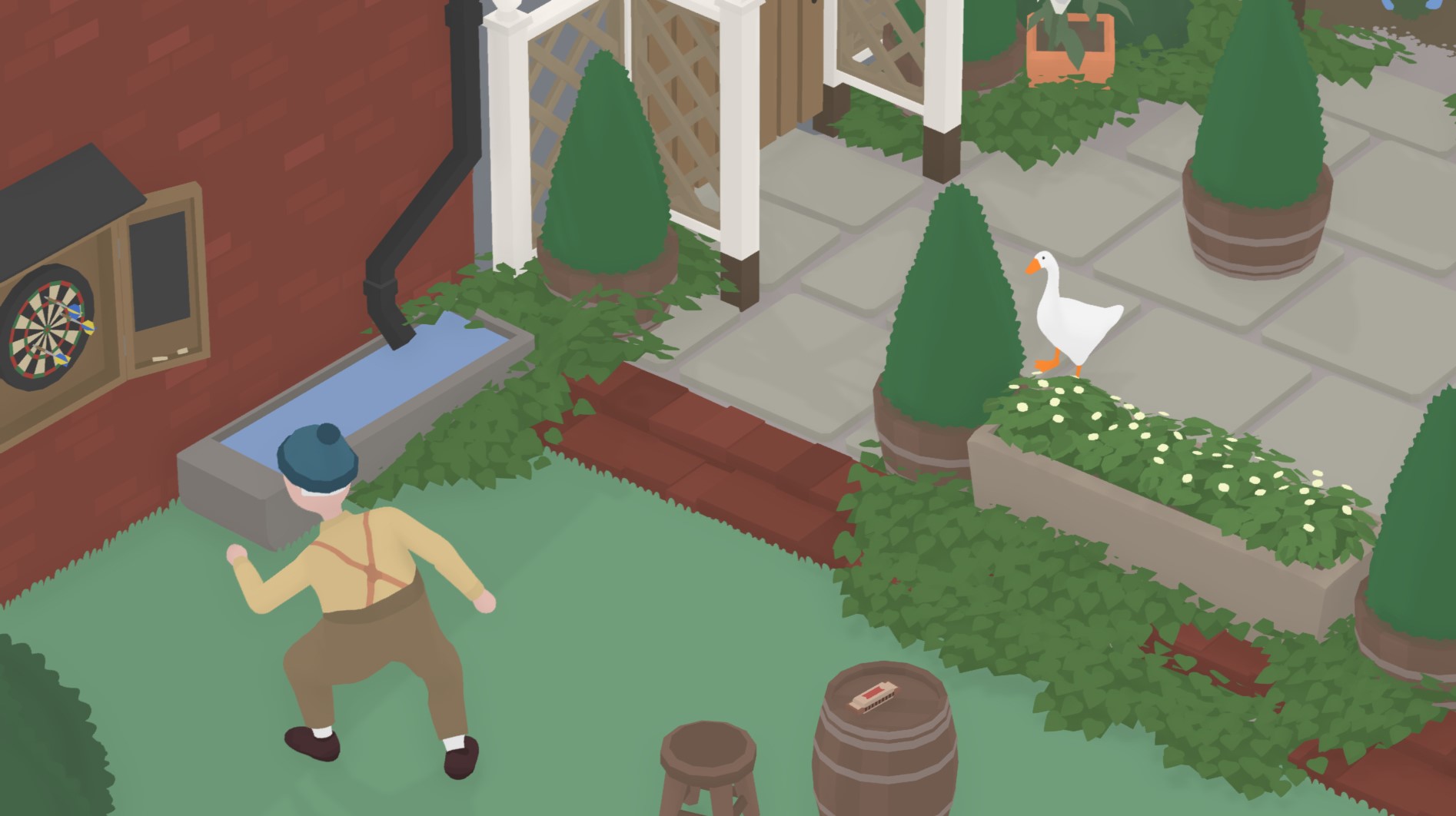 Untitled Goose Game Comment briser le jeu de fléchettes