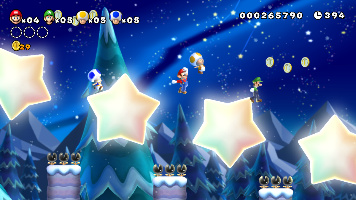 Star Spinning Sky, Nouveau Super Mario Bros. U