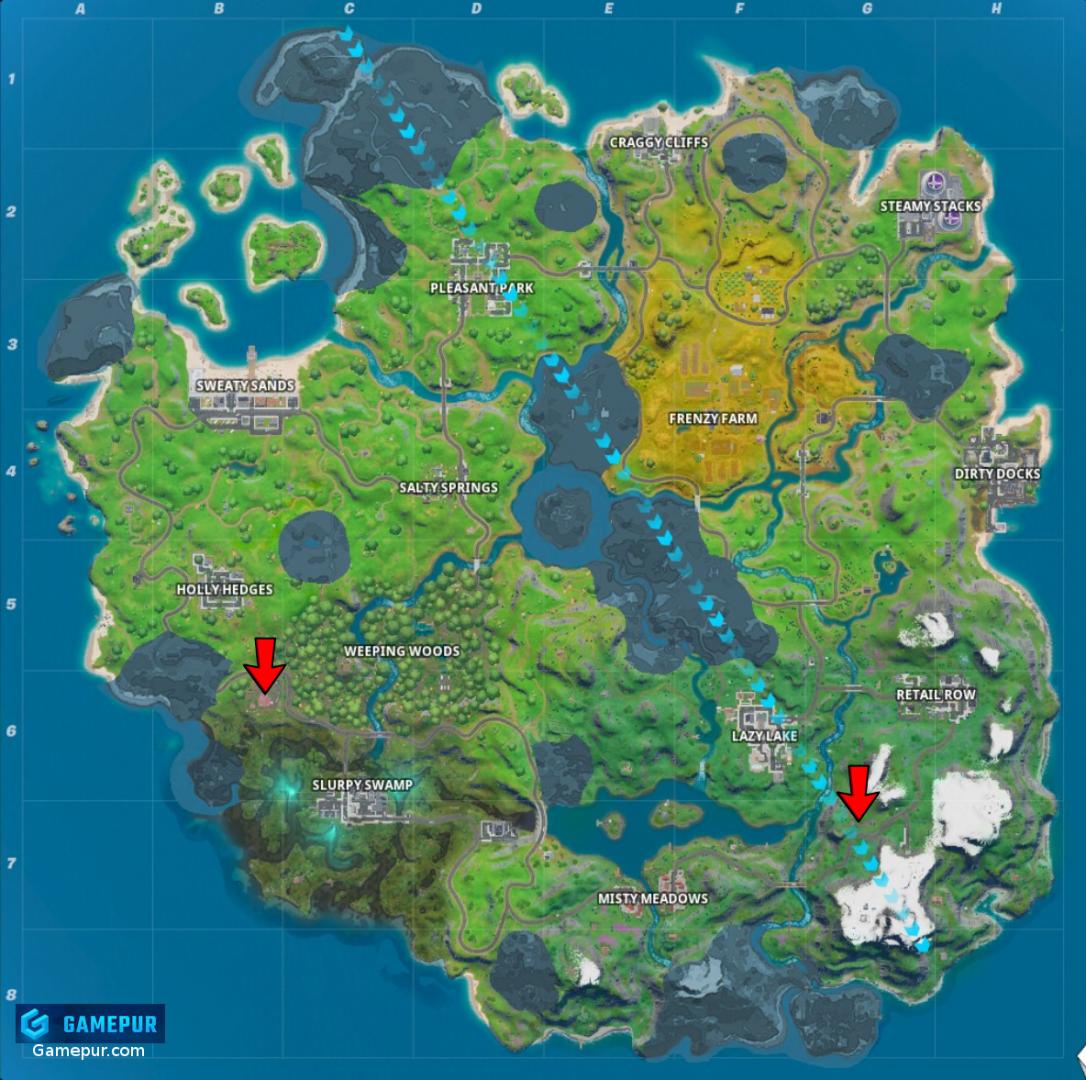 Atelier, Shiver Inn, emplacements du trône de glace à Fortnite