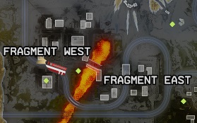 Fragments East & West sur la carte