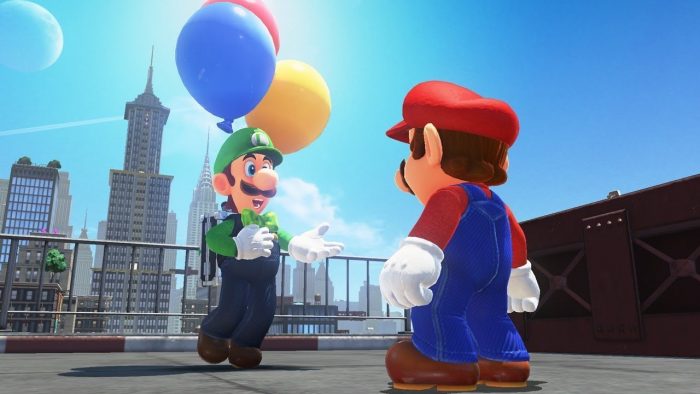 Mise à jour du monde des ballons de Super Mario Odyssey Luigi