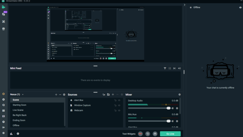 obs studio stream setup