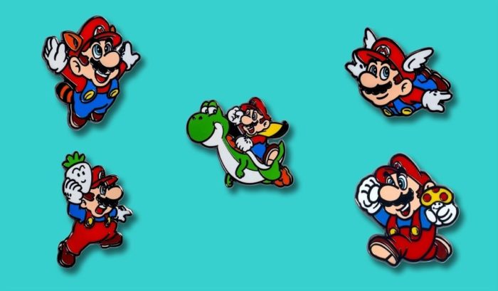 Épinglettes du 35e anniversaire de Mario