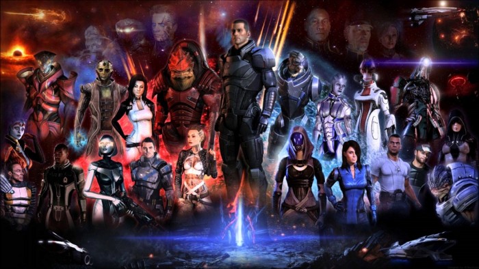 Écran supérieur de la trilogie Mass Effect