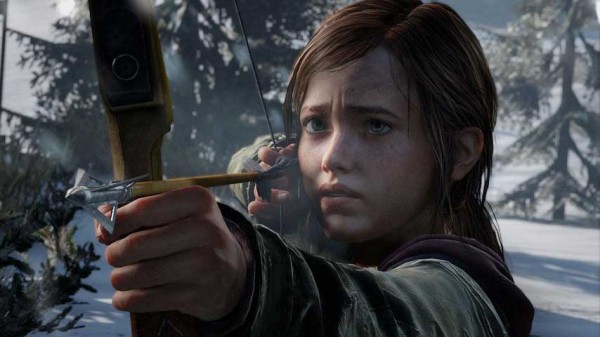 The Last Of Us Ellie tenant un arc avec une flèche prête