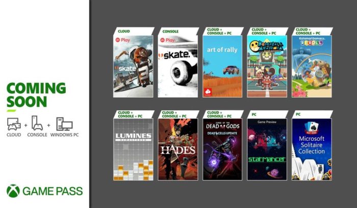 Xbox GamePass août