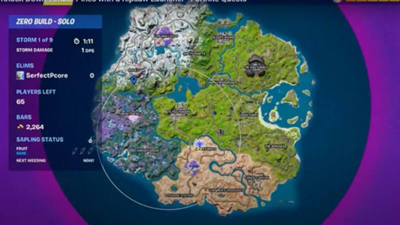 Pins forestiers dans Fortnite Chapter 3 Season 4