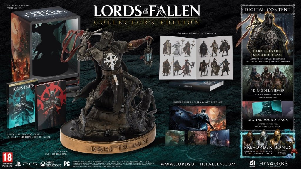 Capture d'écran de l'édition collector de Lords of the Fallen.