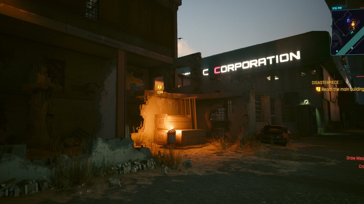 Entrée de la base Scav Cyberpunk 2077