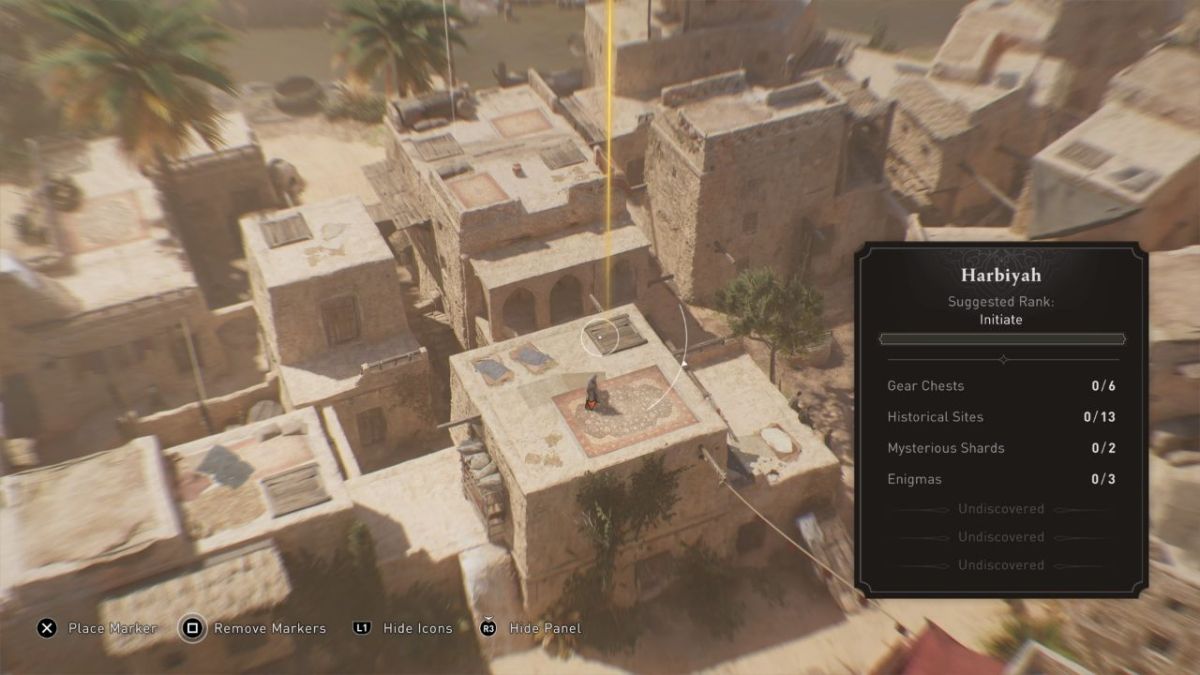 Une carte d'Assassin's Creed Mirage (AC Mirage) montrant où trouver le "Puzzle Enigme laissé pour compte" dans le jeu, dans le cadre d'un article expliquant comment le résoudre.