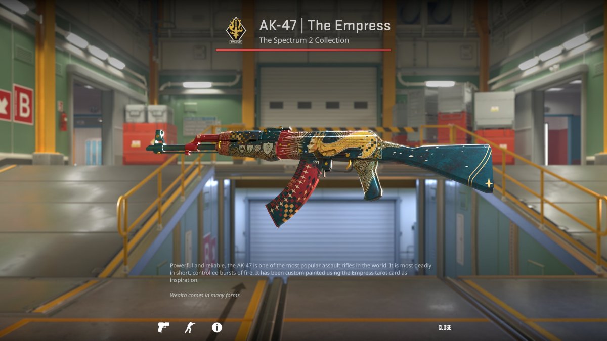Une image du skin AK-47 The Empress dans Counter-Strike 2 (CS2) dans le cadre d'une liste classant les skins de l'arme.