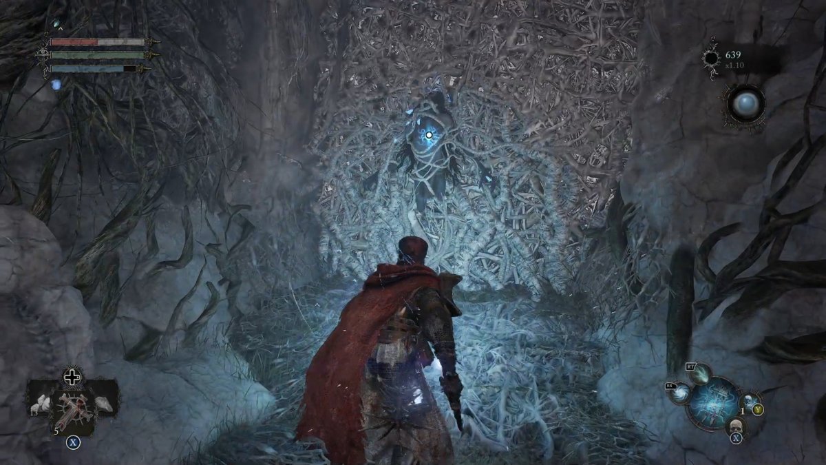 Une image de Lords of the Fallen dans le cadre d'un guide sur la façon de vaincre le boss Kinrangr Guardian Foldard.