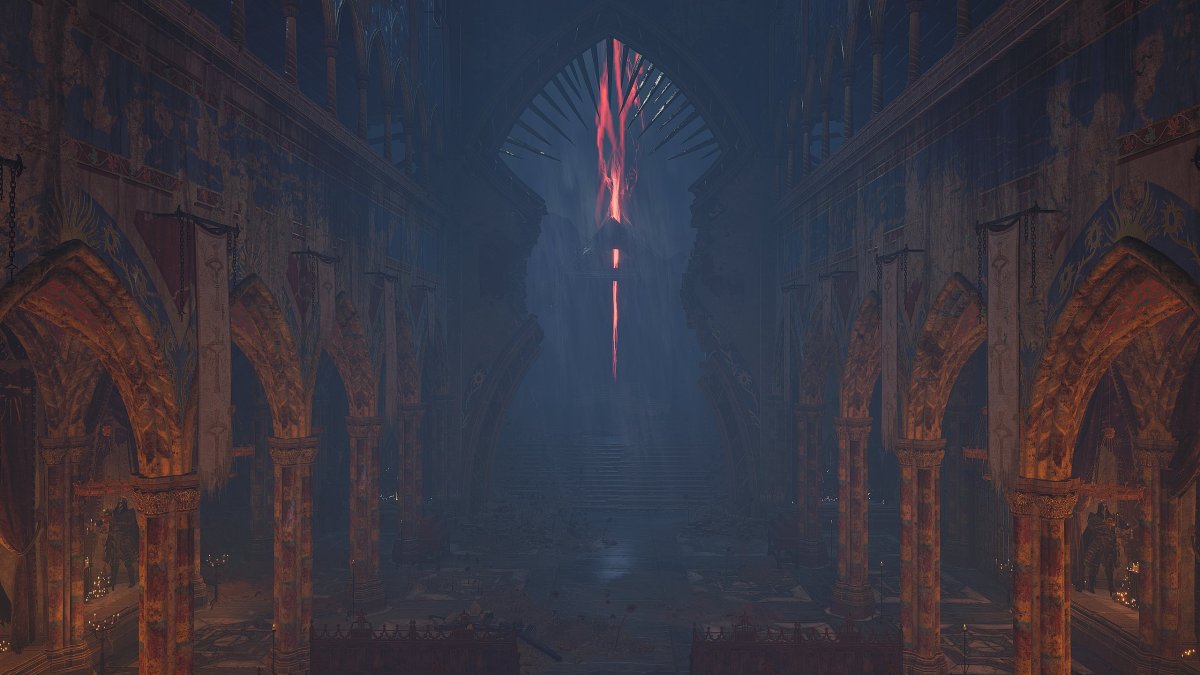 Une image montrant la phase 1 du combat du juge Cleric, la Radiant Sentinel, dans Lords of the Fallen (LotF) dans le cadre d'un guide sur la façon de le battre.