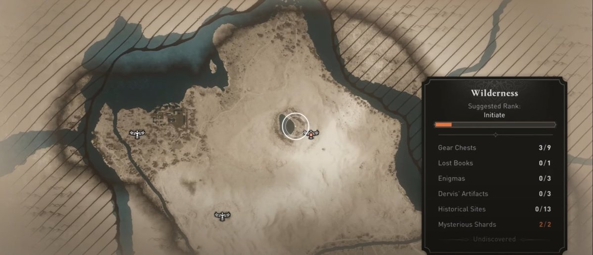 Capture d'écran d'Assassin's Creed Mirage (AC Mirage) montrant une zone sauvage dans le cadre d'un article sur l'obtention précoce des meilleures armes et armures légendaires.