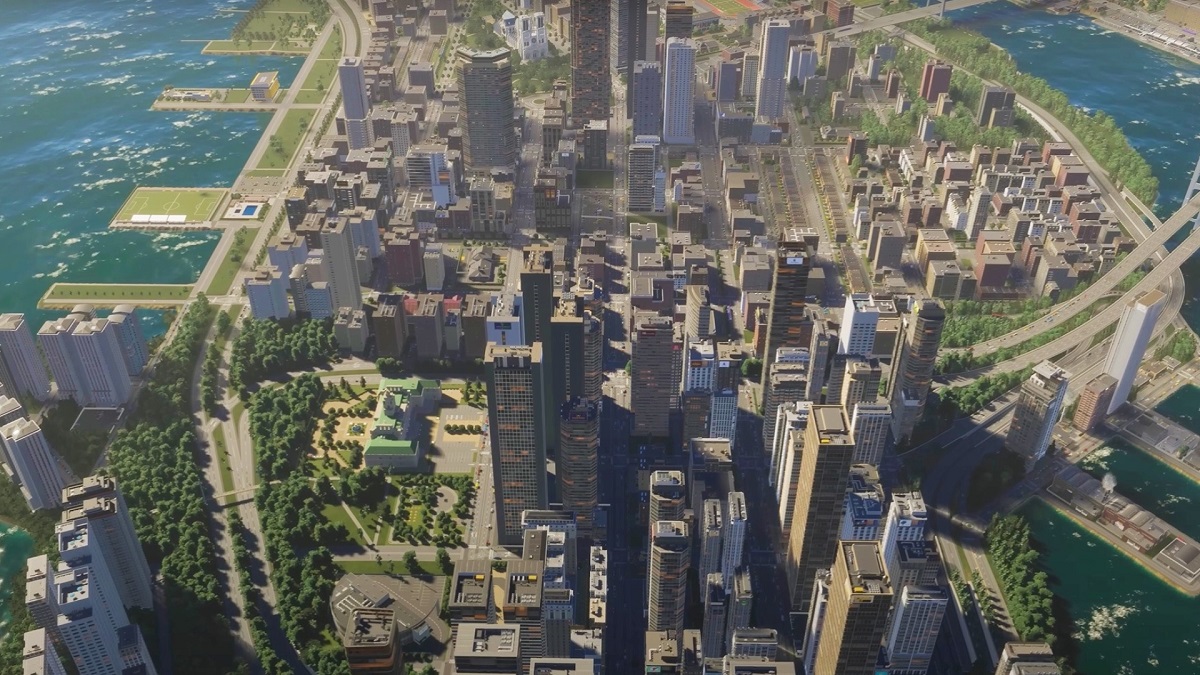 Une image de Cities : Skylines 2 dans un article sur la date de sortie du jeu sur PC et consoles, et tous les bonus de précommande.