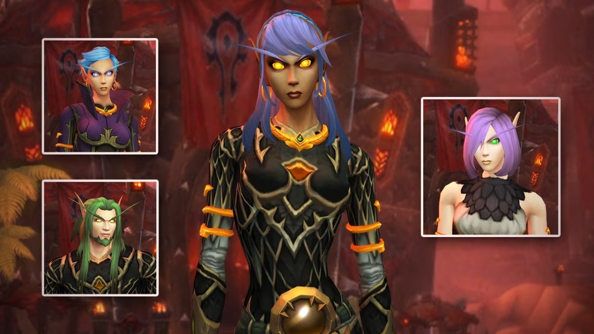 Toutes les personnalisations de cheveux des Elfes de Sang dans la mise à jour Guardians of the Dream pour World of Warcraft Dragonflight.