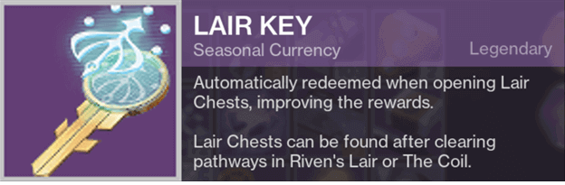 D2 Lair Key (Saison du souhait)