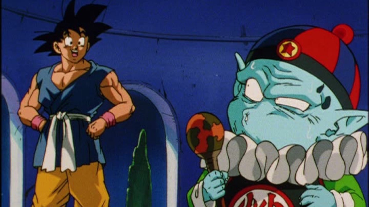 Goku retrouve l'empereur Pilaf.  Cette image fait partie d'un article visant à savoir si Dragon Ball GT est toujours canon.