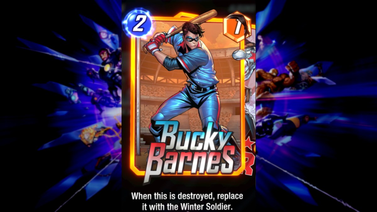 la variante baseball de Bucky Barnes dans Marvel Snap