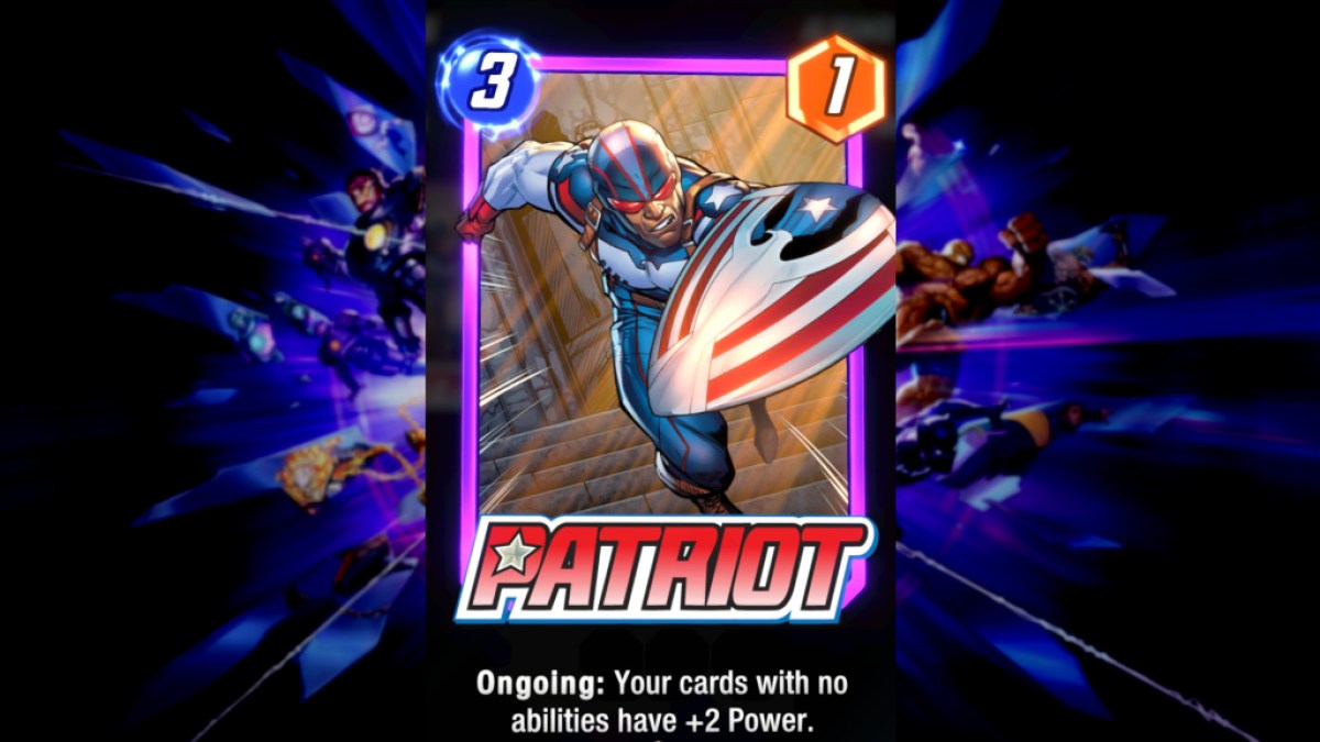 Carte en cours de Patriot sur Marvel Snap.