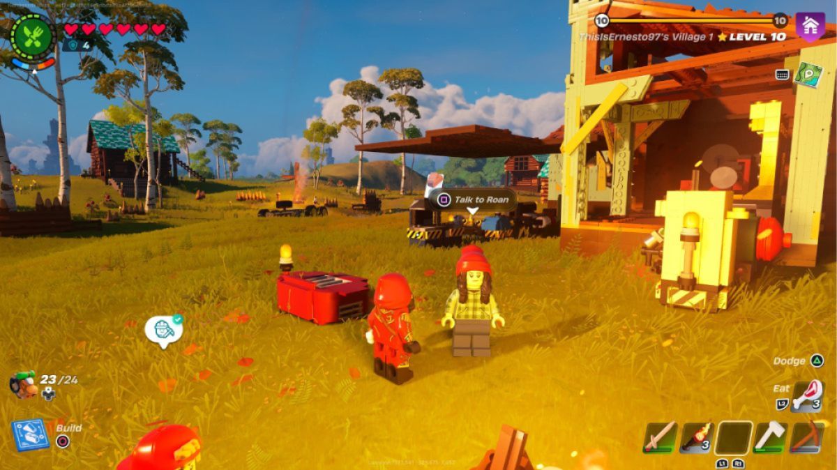 Roan le villageois dans LEGO Fortnite.