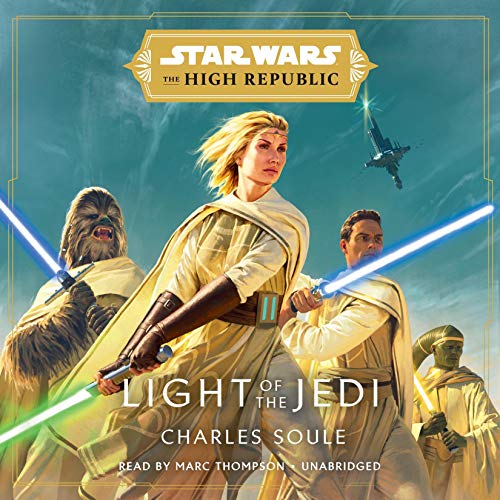 Couverture de La Lumière du Jedi.  Cette image fait partie d'un article sur l'ordre de lecture de tous les livres Star Wars : The High Republic. 