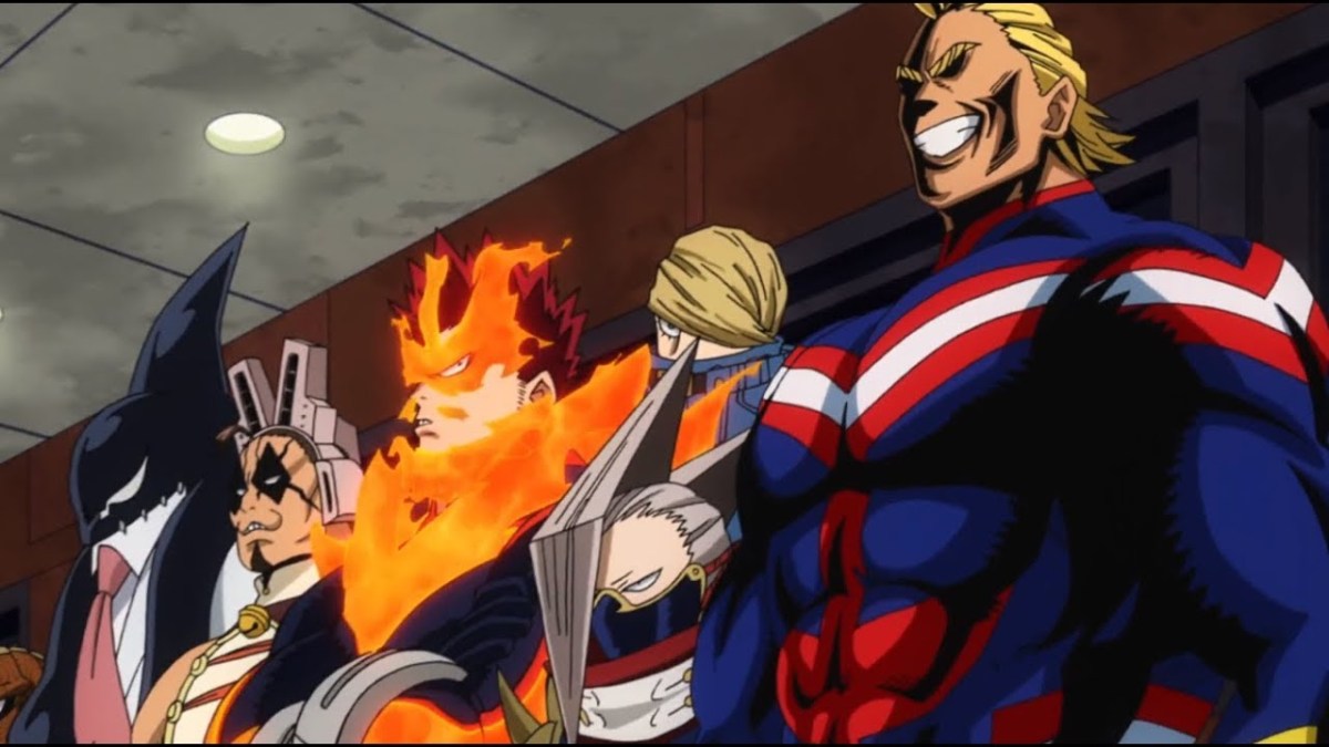 Les héros de MHA.  Cette image fait partie d'un article sur tous les arcs majeurs de My Hero Academia (MHA), classés du pire au meilleur.