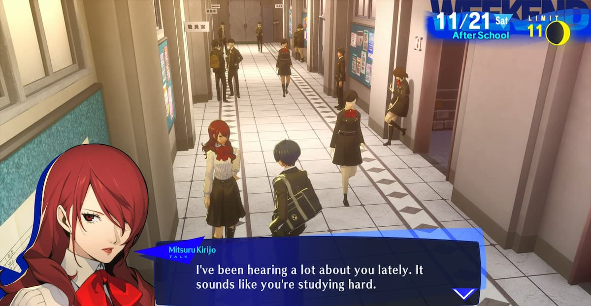 demander à Mitsuru dans Persona 3 Reload