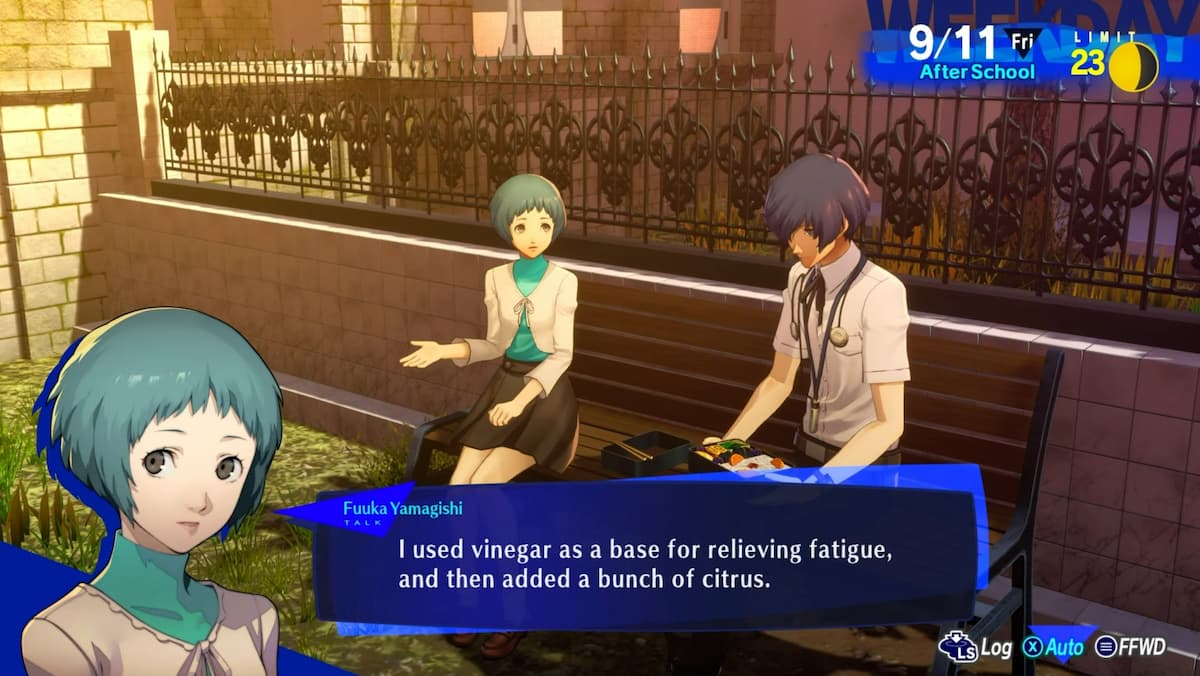 lien social fuuka dans le rechargement de persona 3