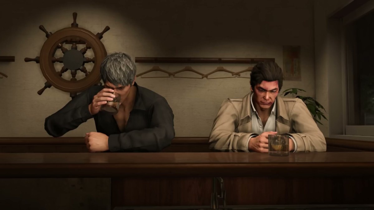 Kiryu buvant dans un bar dans Like a Dragon.  Cette image fait partie d'un article sur ce qui arrive à Kiryu Kazuma dans Like a Dragon : Infinite Wealth.