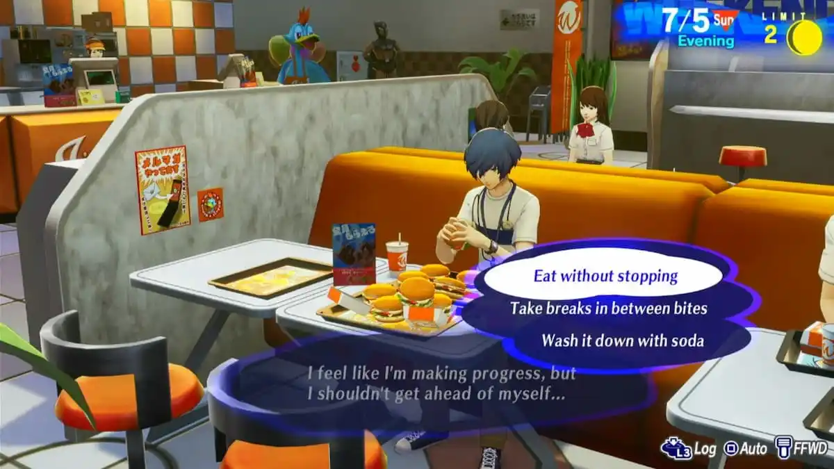 Wilduck Burger Challenge dans Persona 3 Reload