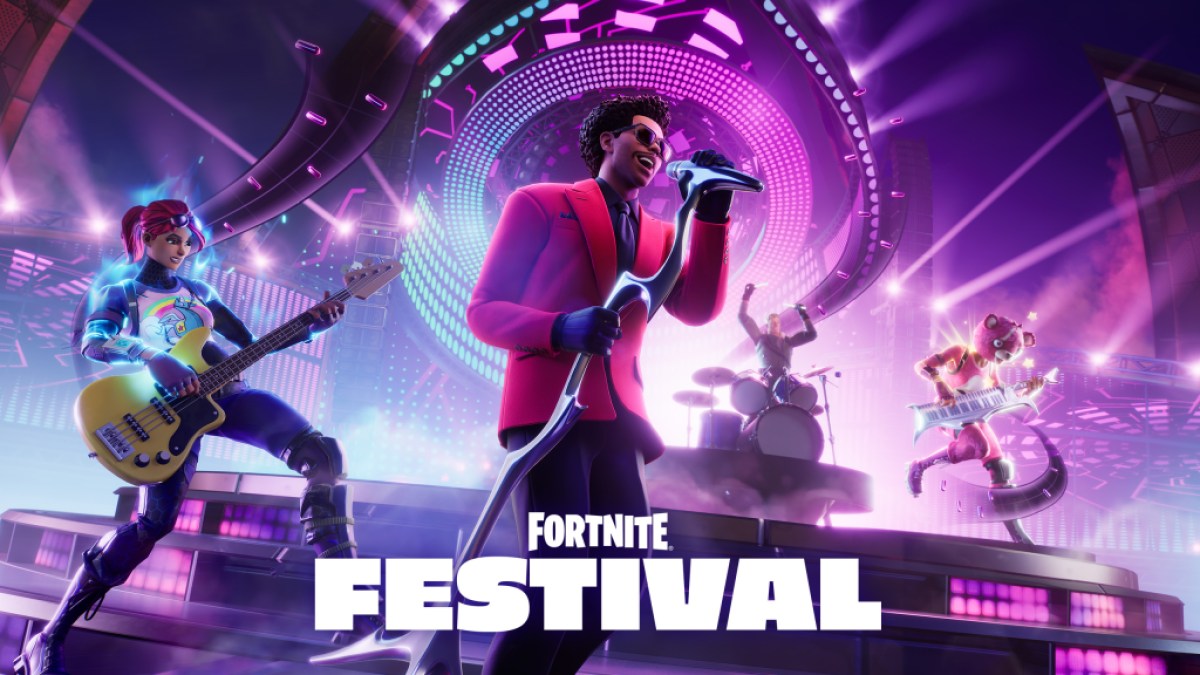 The Weeknd sur scène lors du Fortnite Festival.  Cette image fait partie d'un article indiquant si un skin Post Malone arrivera sur Fortnite.